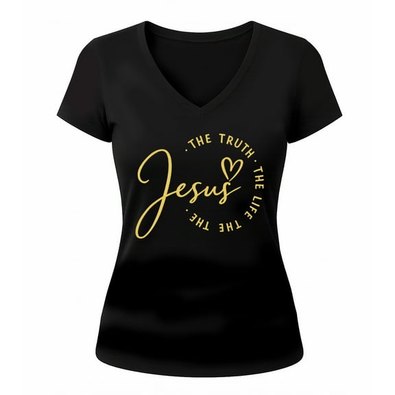 Fashionable Jesus The Way The Truth The Life Print T-shirt