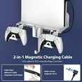thumbnail image 2 of 6 In 1 PS5 Silm Wall Mount Kit Compatible With Playstation 5 Silm Console (Disc And Digital Edition) With Magnetic Charging Cable Detachable Controller Holder, 2 of 7