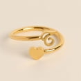 thumbnail image 1 of Fiudx Anillos de Inicial de Oro, Anillo Apilable con Letra Abierta, Joyería Ajustable con Alfabeto, Regalos Personalizados Únicos, Accesorio de Moda para Mujer, Perfecto para Mamá o Novia., 1 of 2