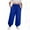 Blue, variant on Tqyyweavej Womens Plus Sweatpants High Rise Drawstring Wide Leg Trousers Close Bottom Solid Color Casual Sweat Pant with Pockets
