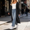 thumbnail image 5 of DIOAZUD Women's Plus Size Ribbed Knit Cardigan Extra Long Open Front Long Sleeve Floor Length Cardigan Sweater Soft Lightweight, 5 of 8