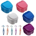 thumbnail image 4 of MIANGASTORE 10Pcs Denture Boxes Cups Denture Personal Oral Care Travel Container, 4 of 7