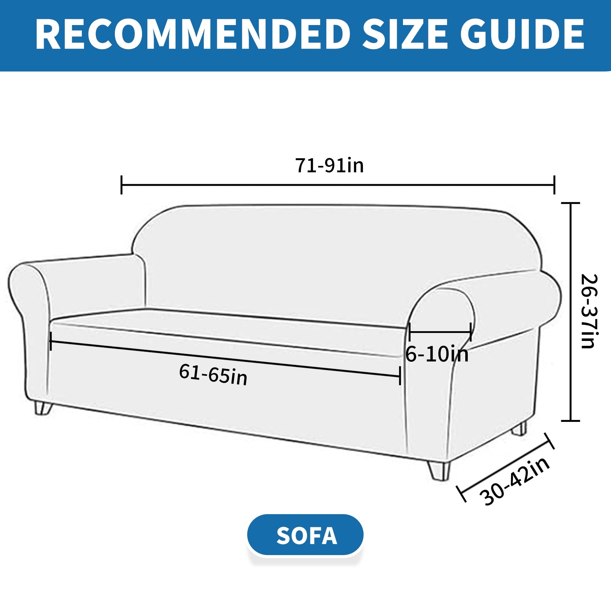 JIATER 1-Piece Sofa Cover Stretch Couch Cover Washable Sofa Slipcover Furniture Protector for 3 Cushion Sofa,Coffee