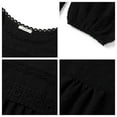 thumbnail image 6 of UVN Fall Shirts for Women Long Sleeve Blouses Ladies Crewneck Lace Crochet Tops Dressy Chiffon Blouses, 6 of 9