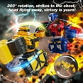 thumbnail image 3 of RC Robot Toys, Fighting Robot 360°Rotatin, with Shields and Realistic Sound Effects, Robots for Kids Ages 6-8, Yellow, 3 of 9