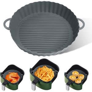 Air Fryer Silicone Pot,8.27inch Silicone Pot for Air Fryer Silicone Air Fryer Liner Air Fryer Basket, Air Fryer Rack Accessory for Air Fryer,Oven