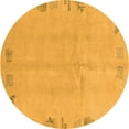 thumbnail image 1 of Ahgly Company Indoor Round Abstract Orange Modern Area Rugs, 8' Round, 1 of 4