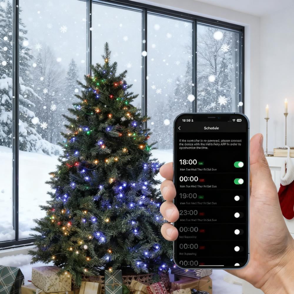 6ft Smart Bell-Shaped Christmas Tree 1602 Tips 448 Full-Spectrum RGB LED Lights App Remote Control Indoor Decor