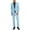 Sky Blue, variant on JIKNTTR Men's 2 Piece Slim Fit Suit Set Business Casual Suit Sets Solid Color Man Wedding Party Jacket Blazer & Pants Set Simple Casual Suits