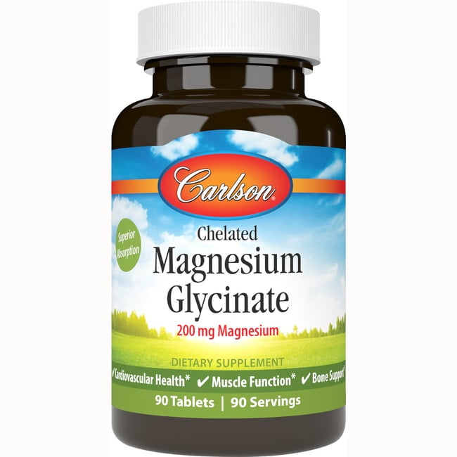 Carlson Labs - Chelated Magnesium 200 mg. - 90 Tablets