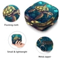 thumbnail image 3 of Sea Turtle Small Bag Period Pouch Small Wire Pouch Zipper Pencil Case Pouch in Plush Fabric, Sponge, and Oxford Cloth - 4.7x6.6x6.6 in, Ideal for Menstrual Pad Storage, 3 of 6