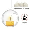 thumbnail image 2 of Uxcell 20 Pcs Hanging Tealight Holders Globes 4" Acrylic Refillable Balls, Plastic Christmas Ornaments Container for Party Home Decoration DIY, 2 of 7