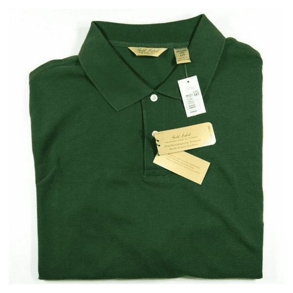 Roundtree and Yorke Men's Short-Sleeve Green-Hthr Polo, XL