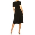 thumbnail image 3 of MOA COLLECTION Women's Stylish Solid Faux Wrap Dress with Deep V-Neck, 3 of 5