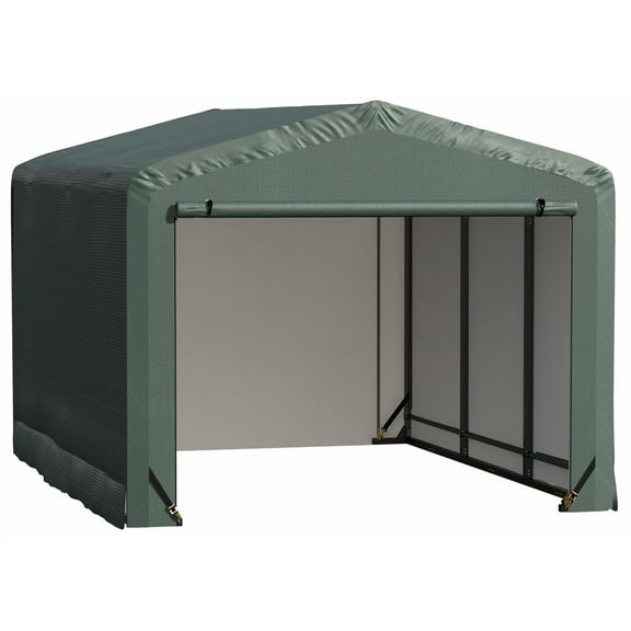 Sheltertube Wind And Snow-Load Rated Garage, 10X14X8 Green