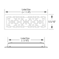 thumbnail image 5 of 4" x 14" Flat Black Victorian Style Floor Register - Decorative Vent Cover, 5 of 5