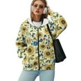 thumbnail image 5 of COEQINE Women's Long Sleeve Hoodie Fashion Oversized Sweatshirts Dragonfly Dark Blue Pattern Full Zipper Y2K Jacket Soft Casual Wear Fall Tops with Pockets, 4XL, 5 of 7