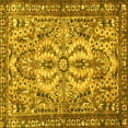 thumbnail image 1 of Ahgly Company Machine Washable Indoor Square Persian Yellow Traditional Area Rugs, 5' Square, 1 of 4