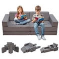 thumbnail image 1 of Sofá modular de juegos para niños Kinevoli, sofá seccional para niños pequeños, gris, 1 of 6