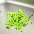 thumbnail image 5 of Kitchen Floor Drain Shower Drain Hair Catcher Silicone Hair Plug Hair Catcher With Suction Cup Shower Drain Cover Suitable For Bathroom Tub And Kitchen Easy To Install And Clean Green, 5 of 8