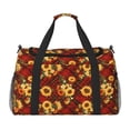thumbnail image 1 of Disketp Red Plaid Sunflower Bolsa de Viaje Tipo Duffle, Bolso de Mano para Fin de Semana para Mujer, Bolsa de Gimnasio Ligera para Hombre, Esencial para Viajes, 1 of 7