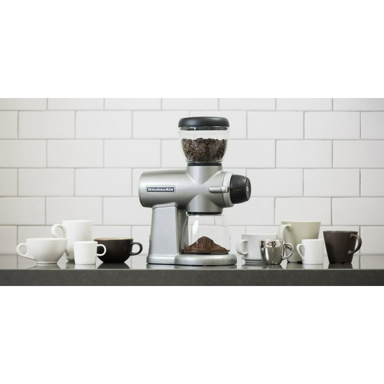 kitchenaid 5kcg100epm pro-line burr grinder for coffee - pearl metallic