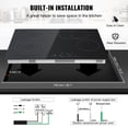 thumbnail image 5 of VEVOR 7200W Built-in Electric Cooktop Radiant Ceramic Induction Cooktop Cooktop 4 Burners Sensor Touch Stov 30.3''x20.5'', 5 of 9