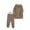 Brown, variant on Esaierr 12M-7Y Toddlerr Baby Hooded Sweatpants Tracksuit Pullover Hoodie Jogging Pants Outfit Solid Color Fall Winter Sweatsuit