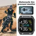 thumbnail image 4 of BaYuYPOO Motorcycle TPMS Tire Pressure Monitoring System- 2 External Sensors, LCD Display, Tire Pressure & Temperature Monitoring System with Alarm - IP65 Waterproof, 12V, 433.92MHz, 4 of 8