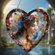 thumbnail image 5 of Atrapasol acrílico en forma de corazón - Colgante de hada colorido de 8 pulgadas para ventana, porche o jardín - decoración exterior e interior, 5 of 6