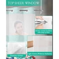 thumbnail image 4 of No Hook Shower Curtain with Snap in Liner, Blue Summer Ocean Shell Starfish Pattern Hotel Shower Curtains for Bathroom, Washable Shower Curtain Liner Set with Mesh Top Window, 36"x72", 4 of 6