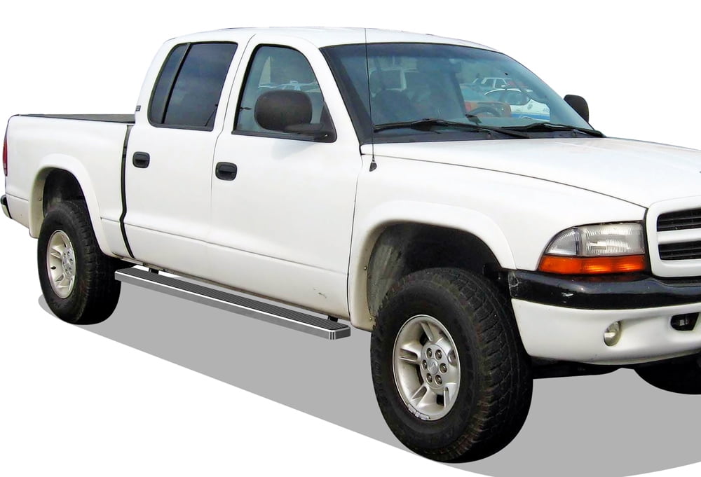 APS Running Boards 5 inches Compatible with Dodge Dakota 2000-2004 Quad Cab 304 Stainless Steel (Nerf Bars Side Steps Side Bars)