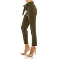 thumbnail image 3 of LA12ST Women's Cropped Paper Bag Waist Pants with Pockets, 3 of 3