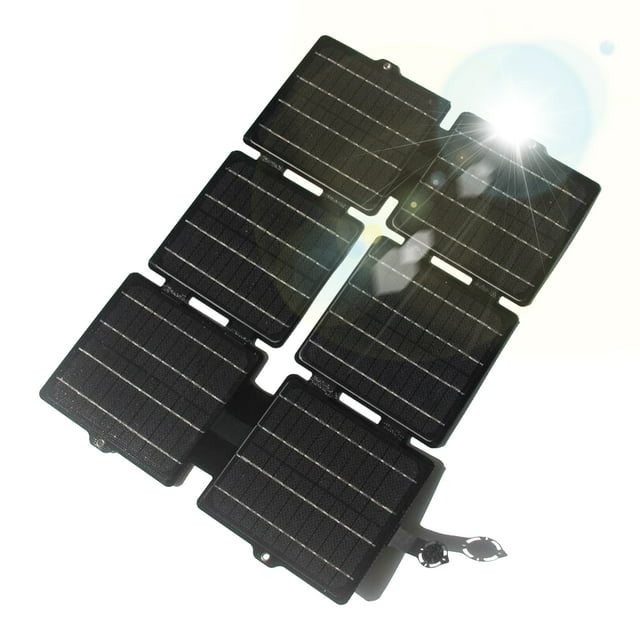 Amdohai 30W Foldable Solar Charger With Dual USB Port Portable Solar Panel