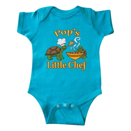 

Inktastic Pop s Little Chef with Cute Turtles Gift Baby Boy or Baby Girl Bodysuit