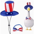 thumbnail image 5 of BUDAO00 4th of July Porch Goose Outfit, Patriotic Hat and Bow Tie Set for 23 Inch Porch Goose, Independence Day Goose Accessories for Yard Garden Patio Decor, 5 of 6