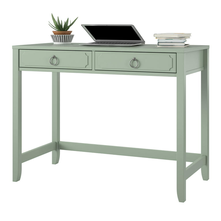 Novogratz Her Majesty 2 Drawer Writing Desk, Pale Green