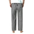 thumbnail image 4 of Men Pajama Pants Plaid Soft Lounge Pants with Pockets Relaxed Fit Drawstring Home Pants Plus Size Pajamas Black XXXL, 4 of 5