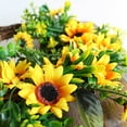 thumbnail image 4 of Clearance! Sunflower Wreaths, Artificial Greenery Wreath for Outdoor Front Door Indoor Wall or Window Décor Hanging Decorations 15.7x11.8in, 4 of 7