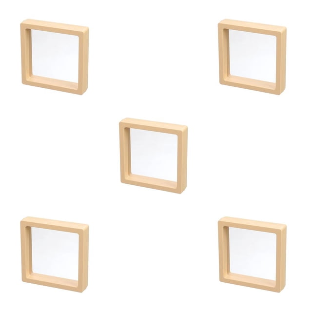 QualitChoice Boîte à Bijoux en Film PE Transparent Rangement Coloré Multifonctionnel Anti-Poussière Présentoir à Bijoux Jaune 5ensemble