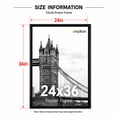thumbnail image 4 of FungYuan 24x36 Black Plastic Picture Frames Set of 4, Lightweight Poster Frames for Photos, Prints and Gallery Wall, 4 of 6