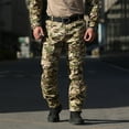 thumbnail image 1 of KIHOUT Pantalon de Randonnée pour Homme, Pantalon Cargo Camouflage en Ripstop, Pantalon d'Extérieur Tactique d'Alpinisme Décontracté à Multiples Poches, 1 of 5