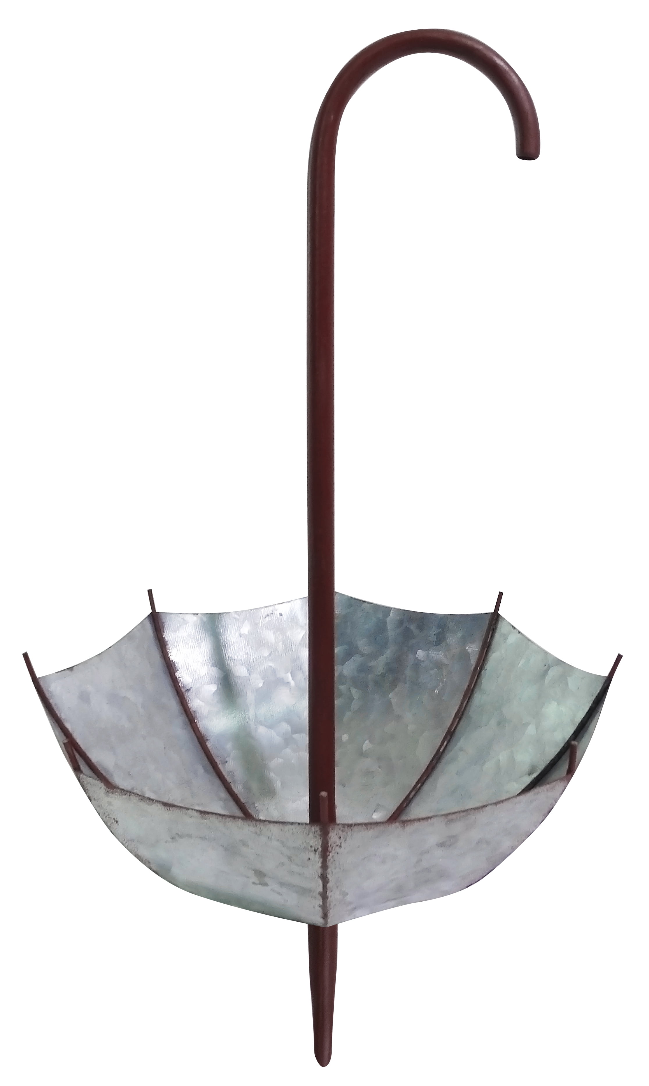 Alpine Rustic Outdoor Garden Upside Down Umbrella Stake and Planter, 19