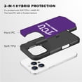 thumbnail image 2 of Apple iPhone 15 Pro Max (6.7) - Licensed NCAA of Texas Christian University Horned Frogs Logo on Purple Textured Dual Layer Case, 2 of 5