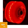 thumbnail image 2 of Roues Lumineuses Lumineuses pour Patins à Roulettes Quad avec Roulements de Banque Installés, Lot de 4 - Roues Pop pour Patins à Roulettes Quad 32 mm x 58 mm (Rouge), 2 of 5