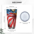 thumbnail image 4 of Goofa Eagle Head With American Flag for 20 oz Skinny Tumbler Stainless Steel Coffee Mug Slim Vacuum Insulated Travel Cup Car Cup-Without Straw, 4 of 8