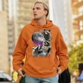 thumbnail image 4 of Racoons Howling at the Moon Sweatshirt Funny Galaxy Wildlife Universe Humor Weird Animal in Space Hoodie, 4 of 7