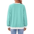 thumbnail image 5 of Fantaslook Color Block Sweatshirts for Women Crewneck Long Sleeve Oversized Pullover Tops Casual Fall Outfits, 5 of 9