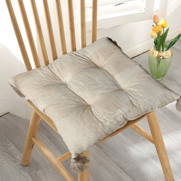 Square Seat Cushion, Versatile Floor Pillow for Home Use, Soft Cotton Linen Blend, Supportive Filling, Ideal for Bedroom Living Room Decor and Back Support