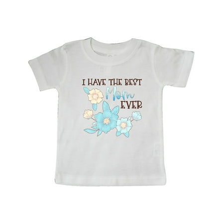 

Inktastic I Have the Best Mom Ever with Blue Flowers Gift Baby Boy or Baby Girl T-Shirt